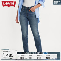 Levi's李维斯冬暖系列724高腰直筒女士牛仔裤复古休闲潮流 蓝色 24/28