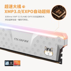 COLORFIRE 镭风 32GB(16Gx2)DDR5 6000 台式机内存条 MEOW系列 RGB灯条