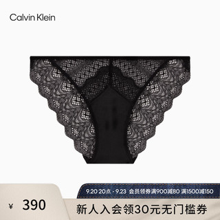 Calvin Klein内衣女性感蕾丝比基尼内裤QF7503AD UB1-太空黑 XS