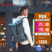 Samsonite 新秀丽 双肩包电脑包15.6英寸男背包书包旅行包户外休闲大容量 QK7青灰色