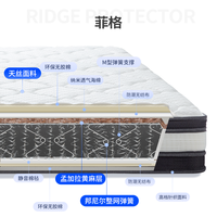 梦神床垫硬垫护脊弹簧黄麻棕垫抗菌防螨席梦思1.5米1.8m床垫菲格