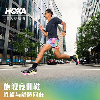 HOKA ONE ONE 男女鞋马赫X竞训公路跑步鞋Mach X速度回弹缓震透气 黑色 / 银色-女 36/220mm