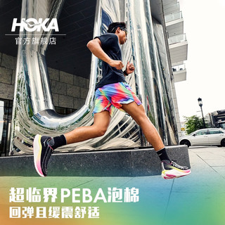 HOKA ONE ONE 男女鞋马赫X竞训公路跑步鞋Mach X速度回弹缓震透气 黑色 / 银色-女 36/220mm