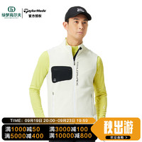 Taylormade泰勒梅高尔夫服装秋季男士拉链立领防风保暖golf运动背心男 白色U21438 M