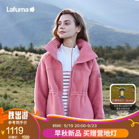 LAFUMA乐飞叶抓绒衣女 户外秋冬廓形宽松摇粒绒立领双面绒 LFJA3CR69 粉红色DP 160/80A（36）