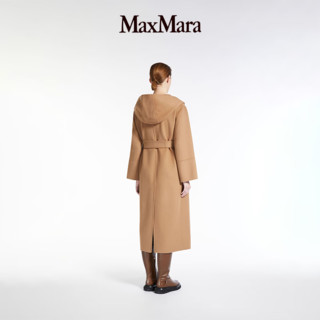 Max Mara MaxMara  女装 双面羊毛连帽大衣9016053306 浅驼色 38