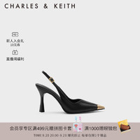 CHARLES&KEITH时尚尖头细高跟凉鞋女CK1-60280405 Black黑色 36