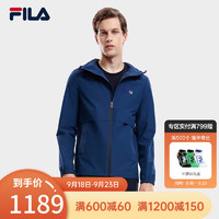 斐乐（FILA） 男子梭织外套简约商务休闲连帽长袖上衣 黛靛蓝-DB 170/92A/M