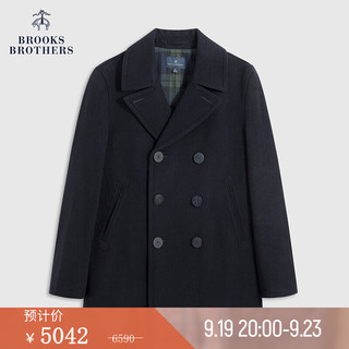 布克兄弟（BrooksBrothers）23冬男士绵羊毛混纺纯色翻领外套 4004-藏青色 S