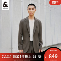 杰克·琼斯（JACK&JONES）舒适商务纯色休闲挺括简约修身潮牌西服外套男装223372002 石雕灰 165/88A/XS