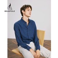 BEANPOLE 滨波 春秋款男士商务休闲通勤棉质素色磨毛长袖衬衫男款