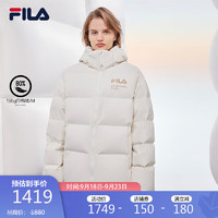 FILA 斐乐羽绒服款冬季宽松休闲运动连帽印花保暖外套