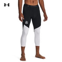 安德玛（UNDERARMOUR）UA秋冬库里Curry男子篮球运动紧身七分裤1379828 黑色001 L