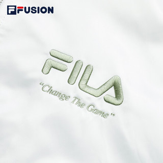 斐乐（FILA） FUSION潮牌女子梭织外套宽松棒球领运动休闲上衣 云白色-WT 155/76A/XS