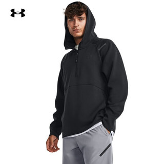 安德玛（UNDERARMOUR）秋冬Unstoppable男子训练运动连帽卫衣1379811 黑色001 3XL