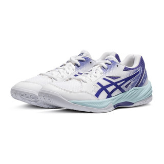 亚瑟士ASICS女鞋排球鞋舒适透气运动鞋 GEL-TASK 3 白色/紫色 37