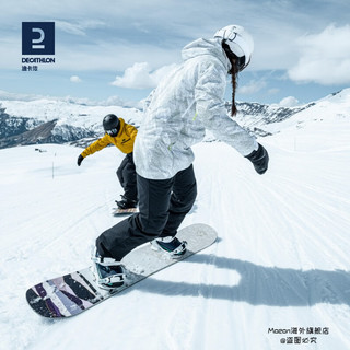 迪卡侬（DECATHLON）单板雪鞋滑雪鞋滑雪板固定器SNB100入门初学系列OVWN 女士单板鞋 白色 36