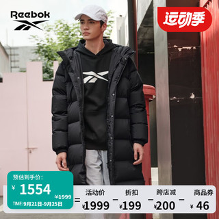 Reebok锐步冬男女款长款运动羽绒服 23FRC279UGH0 A/S