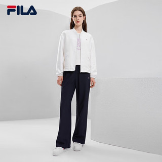 斐乐（FILA） 女子梭织外套时尚休闲简约棒球领上衣 标准白-WT 170/88A/L