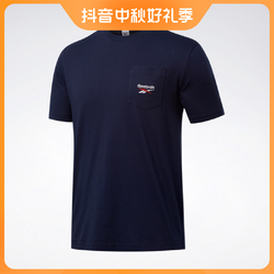 Reebok 锐步 官方夏季男女款休闲经典圆领纯色印花短袖T恤HI4997
