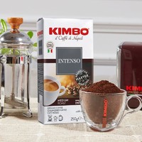 KIMBO 意大利进口阿拉比卡咖啡豆意式烘焙浓缩蓝牌现磨咖啡粉250g