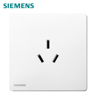 SIEMENS 西门子 86型墙壁开关插座面板 哑光 荟绎系列辰光白色 空调插座 16A三孔插座