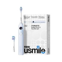 以旧换新、PLUS会员：usmile 笑容加 Y10 电动牙刷  成人声波震动电动牙刷礼盒 净蓝