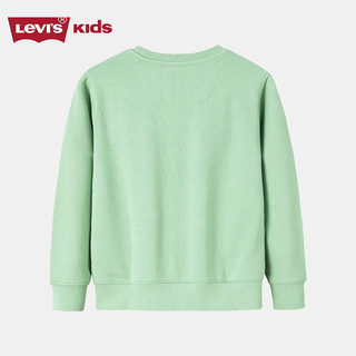 Levi's李维斯童装女童圆领卫衣儿童可爱印花上衣 静怡绿 130/64(7)