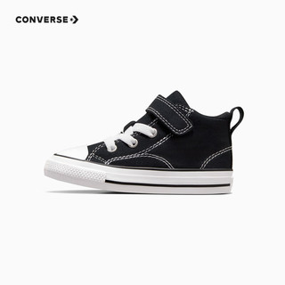 CONVERSE 匡威 儿童鞋婴童男女童魔术贴中帮帆布鞋 黑 22