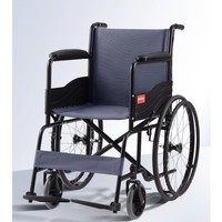 鱼跃（yuwell）轮椅H051 钢管加固耐用免充气胎 老人手动轮椅车折叠代步车