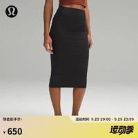 lululemon丨Nulu™ 女士高腰修身半身裙 LW8AH0S 黑色 8
