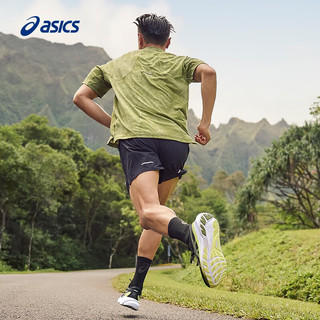 亚瑟士ASICS运动短裤男子舒适透气跑步5英寸运动裤 2011C386-001 黑色 L