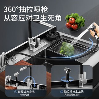 美菱（MeiLing）集成水槽洗碗机 12套集成洗碗机 超一级水效  大容量厨房嵌入式超声波蜂窝集成水槽900mm