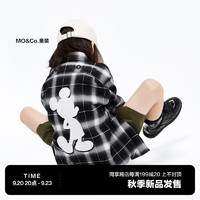 little MO&Co.little moco童装装男女童格纹长袖衬衫外套 黑白格色 150/68
