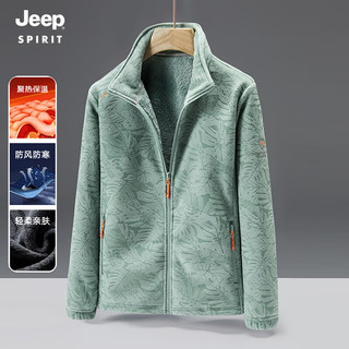 吉普（JEEP）抓绒衣款开衫卫衣防寒保暖户外休闲运动抓绒上衣外套 XYN9907