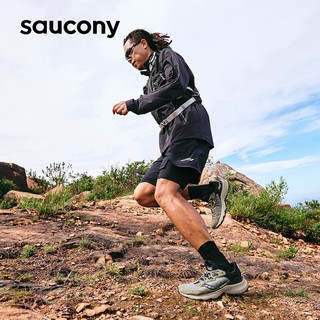 saucony 索康尼 AURA TR男鞋户外越野跑鞋男防滑耐磨徒步登山运动鞋子 咖啡黑15 40.5