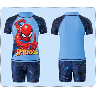迪士尼（DISNEY）儿童泳衣男童蜘蛛侠泳衣分体套装 HM230279B 蓝色 110