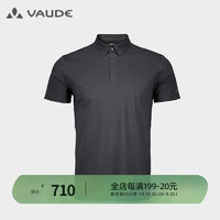 巍德（VAUDE）户外凉感速干衣男运动登山短袖T恤洛奇亚吸湿排汗polo衫 VAUDE黑 XXL