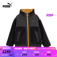 PUMA 彪马 男女同款休闲仿羊羔绒外套 MMQ SHERPA JACKET 623049 炭黑色-13 XS(165/88A)