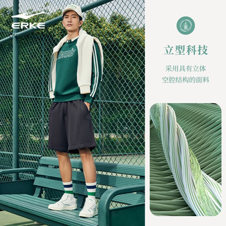 鸿星尔克卫衣男套头网球跑步运动户外休闲运动上衣 雪松绿 M