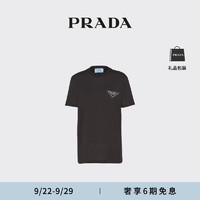 PRADA/普拉达女士平纹针织T恤 黑色 XS