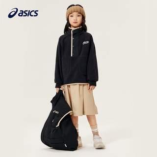 ASICS 亚瑟士 童装20男女儿童宽松保暖梭织摇粒绒羽绒服 207卡其色 110cm