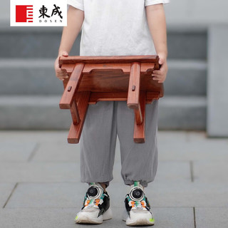 Dongcheng 东成 红木家具缅甸花梨（学名：大果紫檀）实木小板凳家用小红凳马扎矮凳换鞋凳 亲子小红凳（刻字版）