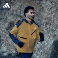 adidas 阿迪达斯 男装冬季散热跑步运动连帽夹克外套IL1968 日光黄 A/S