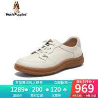 暇步士（Hush Puppies）小白鞋女士休闲平底一脚蹬旅游板鞋B5J21CM3 白色 37