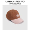 URBAN REVIVO季女士美式复古拼色字母棒球帽UAWA32222 深棕色 F