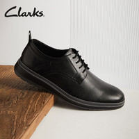 Clarks其乐查特里系列男鞋英伦风通勤百搭舒适透气休闲皮鞋 黑色 261745537 42