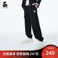 杰克·琼斯（JACK&JONES）秋季男装休闲潮流宽松束脚长裤工装百搭日常舒适运动卫裤男 黑色E41 165/72A /XSR