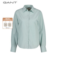 GANT甘特20女士简约通勤棉质长袖衬衫|4300245 467松石绿 32