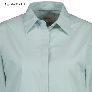 GANT甘特20女士简约通勤棉质长袖衬衫|4300245 467松石绿 32